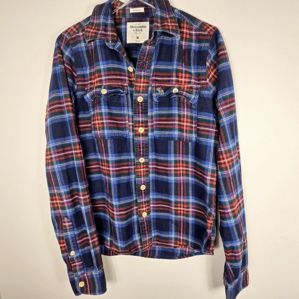 Mens Abercrombie and Fitch plaid button up size M